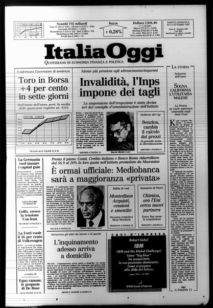 Italia oggi : quotidiano di economia finanza e politica